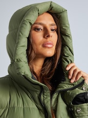 JACK1T Green Cocoon Extra Long Coat - Image 6 of 7