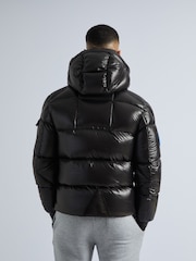 JACK1T EZ Slick Puffer Hooded Black Jacket - Image 2 of 7
