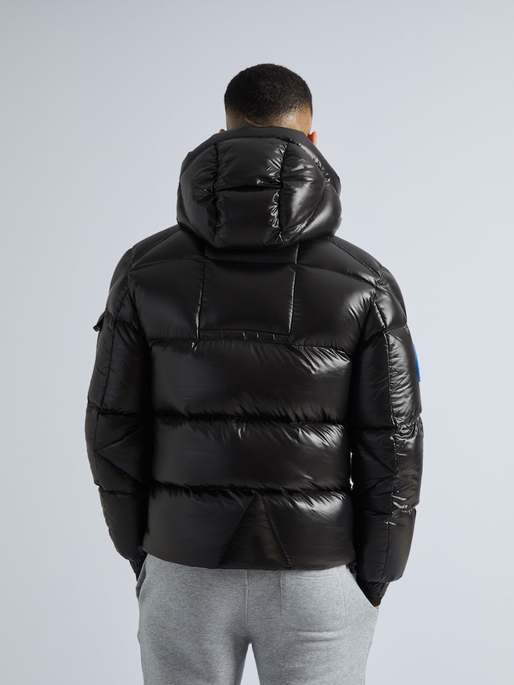 JACK1T EZ Slick Puffer Hooded Black Jacket - Image 2 of 7