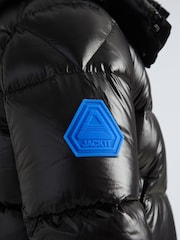 JACK1T EZ Slick Puffer Hooded Black Jacket - Image 5 of 7