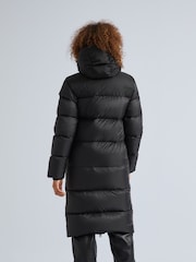 JACK1T Diamond Down Dry Extra Long Black Coat - Image 2 of 7