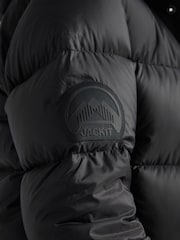 JACK1T Diamond Down Dry Extra Long Black Coat - Image 5 of 7