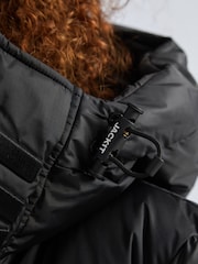 JACK1T Diamond Down Dry Extra Long Black Coat - Image 6 of 7