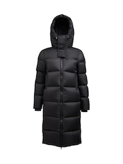 JACK1T Diamond Down Dry Extra Long Black Coat - Image 7 of 7