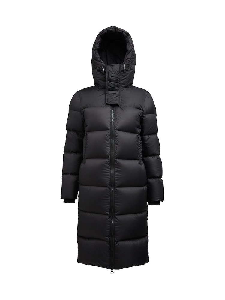 JACK1T Diamond Down Dry Extra Long Black Coat - Image 7 of 7