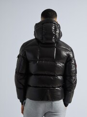 JACK1T EZ Slick Puffer Hooded Black Jacket - Image 2 of 7