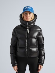 JACK1T EZ Slick Puffer Hooded Black Jacket - Image 1 of 7