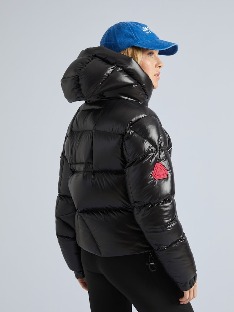 JACK1T EZ Slick Puffer Hooded Black Jacket - Image 2 of 7