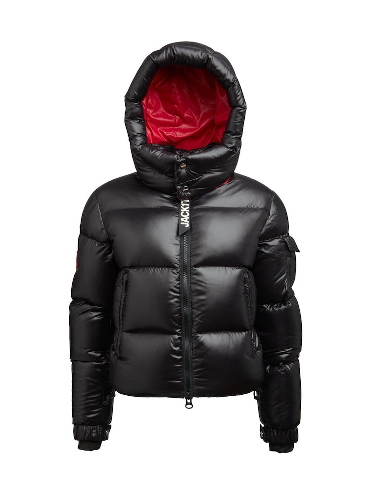 JACK1T EZ Slick Puffer Hooded Black Jacket - Image 7 of 7