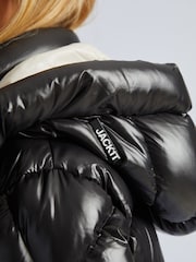 JACK1T EZ Slick Puffer Hooded Black Jacket - Image 6 of 7