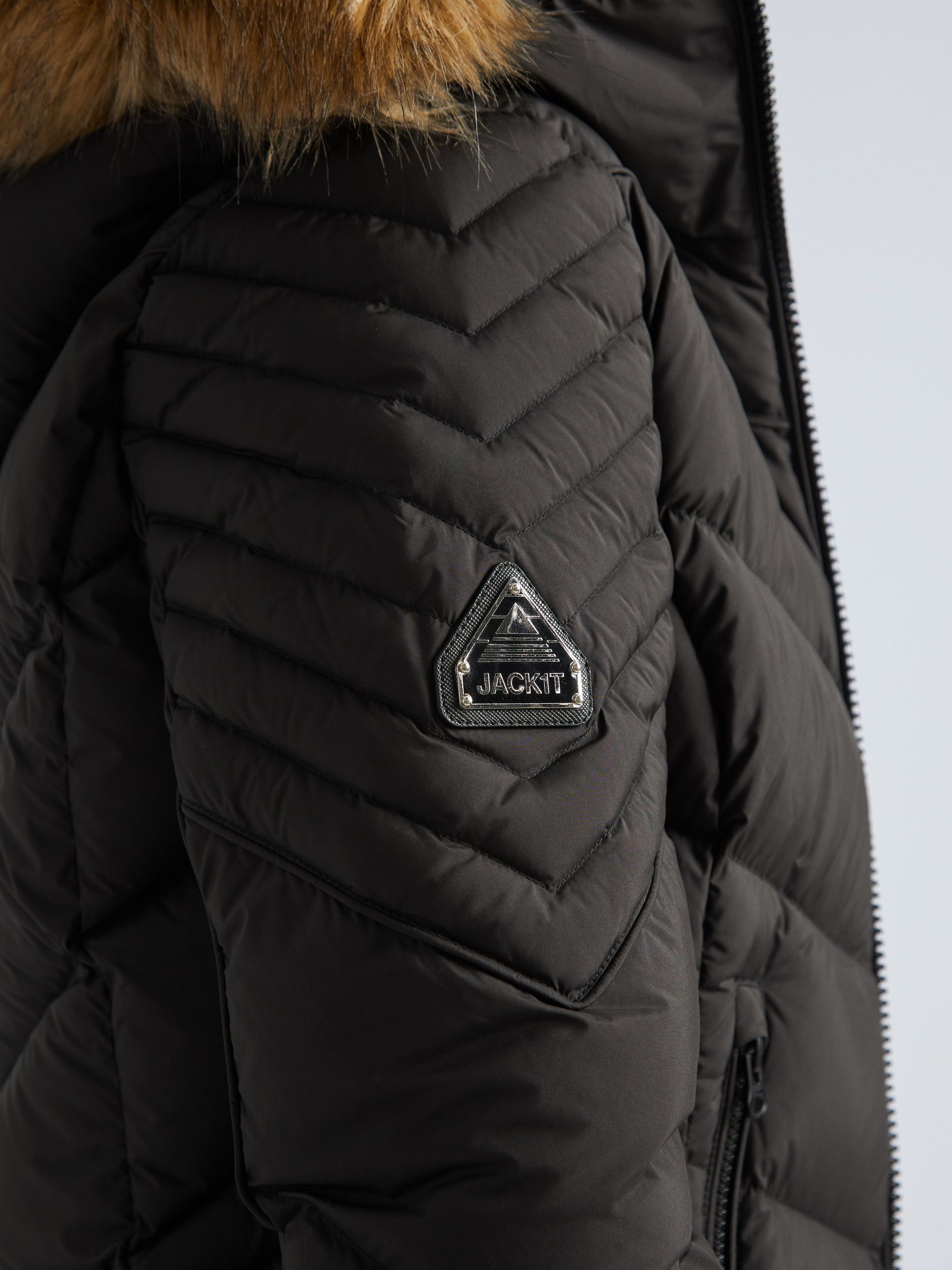 Buy JACK1T Opium Luxe Parka Black Coat from Next USA