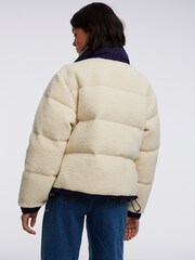 JACK1T Expedition Sherpa Racer Down White Jacket - Bild 3 von 7