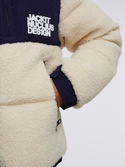 JACK1T Expedition Sherpa Racer Down White Jacket - Bild 5 von 7