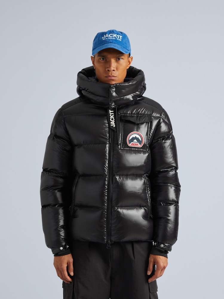 JACK1T Front Runner Slick Puffer Black Jacket - Image 1 of 7