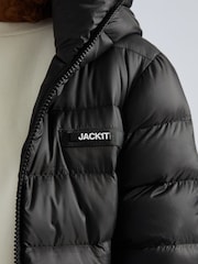 JACK1T R3D Dry Extra Long Black Coat - Image 4 of 7