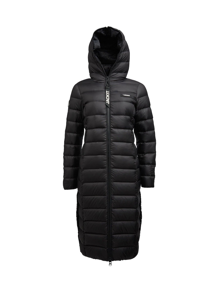 JACK1T R3D Dry Extra Long Black Coat - Image 7 of 7