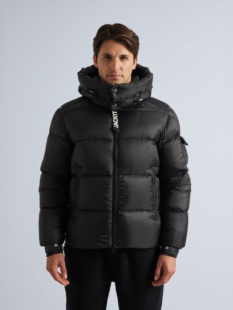 JACK1T EZ Dry Puffer Hooded Black Jacket - Image 1 of 7