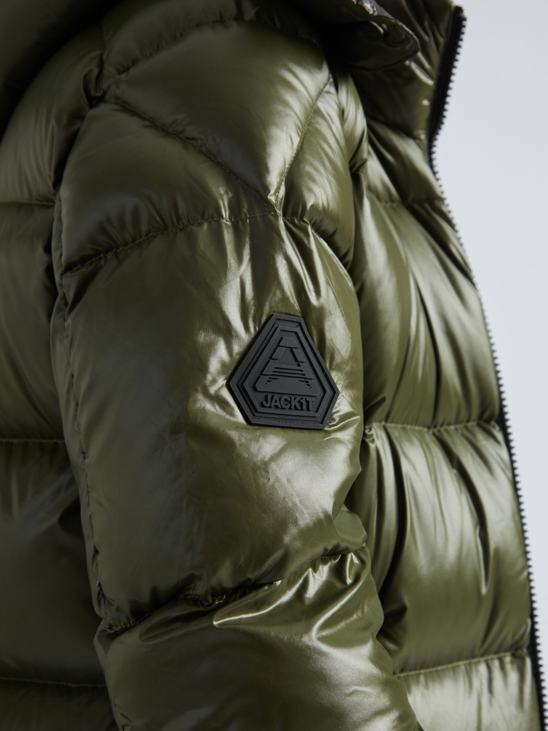 Buy JACK1T EZ Slick Puffer Hooded Ultra Long Coat from Next USA
