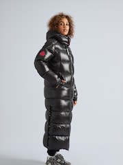 JACK1T EZ Slick Puffer Hooded Ultra Long Coat - Image 3 of 7