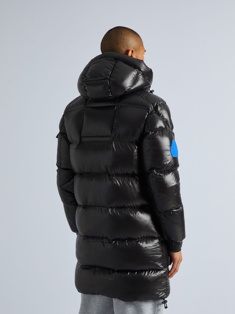 JACK1T EZ Slick Puffer Hooded Black Coat - Image 2 of 7