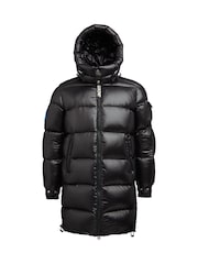 JACK1T EZ Slick Puffer Hooded Black Coat - Image 7 of 7