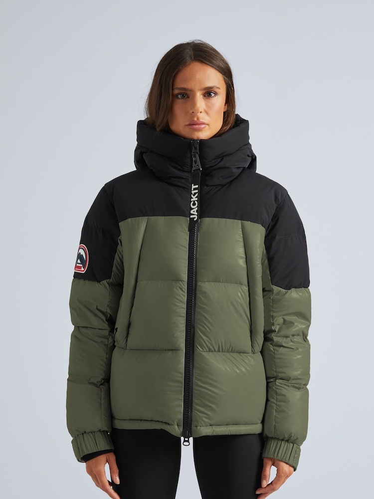JACK1T Luna Down Hooded Puffer Black Jacket - Image 1 of 7