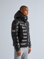 JACK1T Squadra Slick Hooded Black Jacket - Image 6 of 7