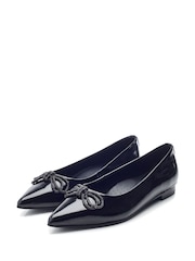 Preto - Moda in Pelle Hermionee Pointed Glitz Bow Flats - Imagem 2 de 4
