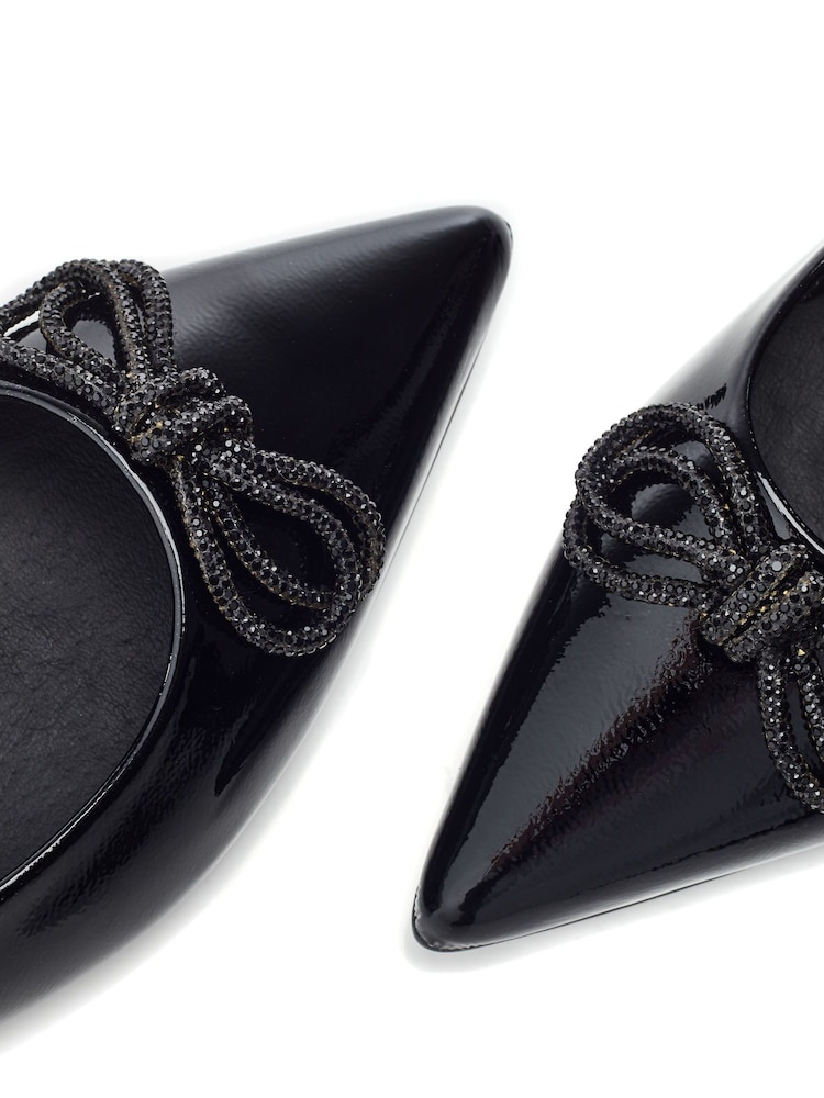 črna - Moda in Pelle Hermionee Pointed Glitz pentlja čevlji s plosko peto/brez pete - Slika 4 iz 4 črna - Moda in Pelle Hermionee Pointed Glitz pentlja čevlji s plosko peto/brez pete - Slika 4 iz 4