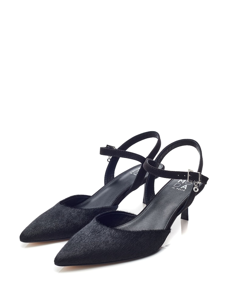 črna - Moda in Pelle Jobourg Pointed Kitten Heel Strappy Shoes - Slika 2 iz 4 črna - Moda in Pelle Jobourg Pointed Kitten Heel Strappy Shoes - Slika 2 iz 4