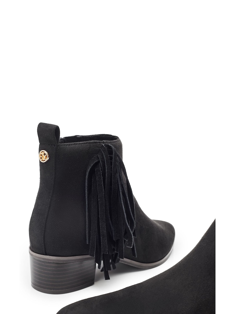črna - Moda in Pelle Pichon Fringe Smart gležnjarji - Slika 4 iz 4
