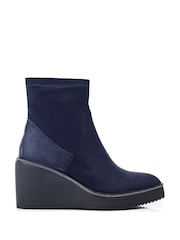 Moda in Pelle Kallie Platform Wedge Ankle Boots With Chain Detail - Image 1 of 4