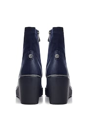 Moda in Pelle Kallie Platform Wedge Ankle Boots With Chain Detail - Image 3 of 4