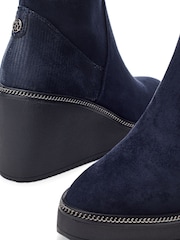 Moda in Pelle Kallie Platform Wedge Ankle Boots With Chain Detail - Image 4 of 4