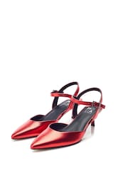Moda in Pelle Jobourg Pointed Kitten Heel Strappy Shoes - Image 2 of 4