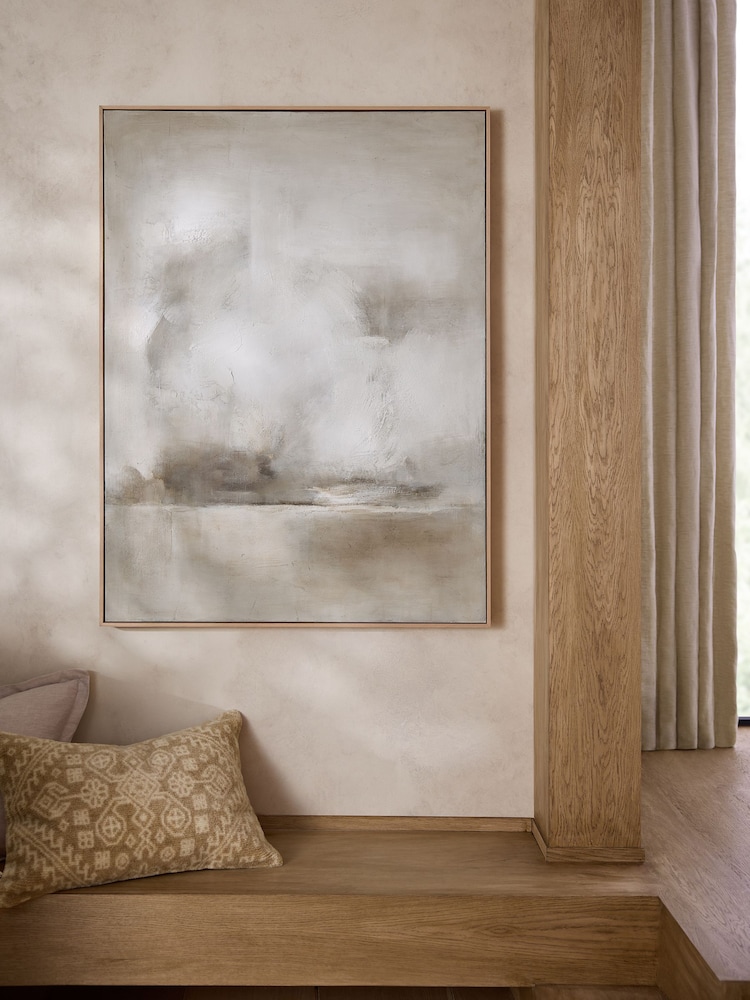 N. Premium Natural Textured Abstract Wooden Framed Wall Art - Image 2 of 8