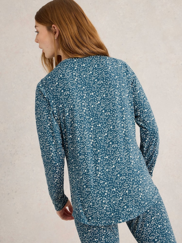White Stuff Green Hailey Henley Jersey Top - Image 2 of 6