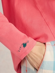 White Stuff Pink Eva Jersey Pyjama Top - Image 4 of 6