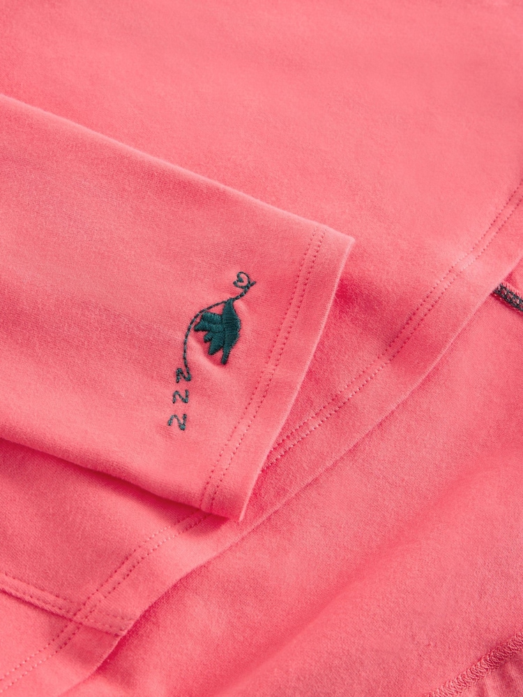 White Stuff Pink Eva Jersey Pyjama Top - Image 6 of 6
