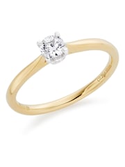 Beaverbrooks 18ct Yellow Gold Diamond Solitaire Ring - Image 1 of 5