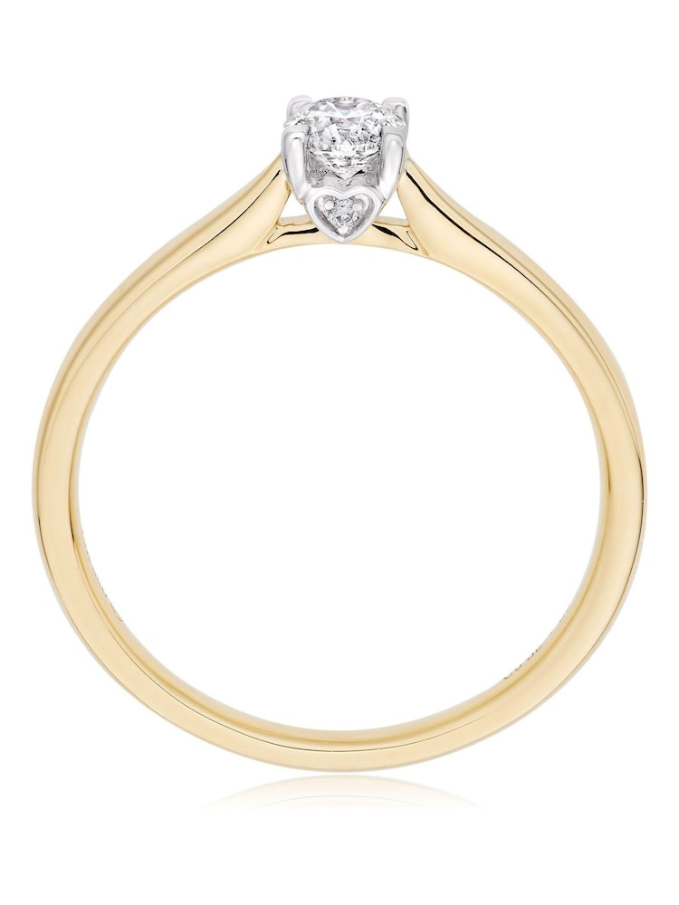 Beaverbrooks 18ct Yellow Gold Diamond Solitaire Ring - Image 2 of 5