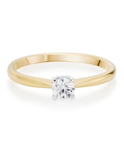 Beaverbrooks 18ct Yellow Gold Diamond Solitaire Ring - Image 3 of 5