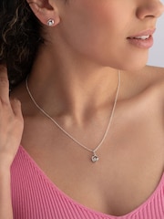 Beaverbrooks Sterling Silver Cubic Zirconia Pendant and Earrings Set - Image 2 of 3
