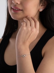 Beaverbrooks Sterling Silver Cubic Zirconia Bow Stud Earrings - Image 2 of 5
