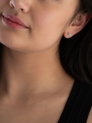 Beaverbrooks Sterling Silver Cubic Zirconia Bow Stud Earrings - Image 5 of 5
