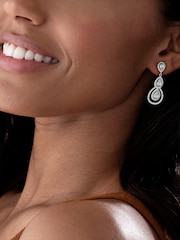Beaverbrooks Sterling Silver Cubic Zirconia Drop Earrings - Image 2 of 3