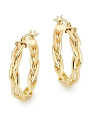 Beaverbrooks 9ct Yellow Gold Hoop Earrings - Image 1 of 3