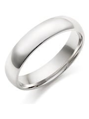 Beaverbrooks Mens White Gold 9ct Wedding Ring - Image 1 of 3
