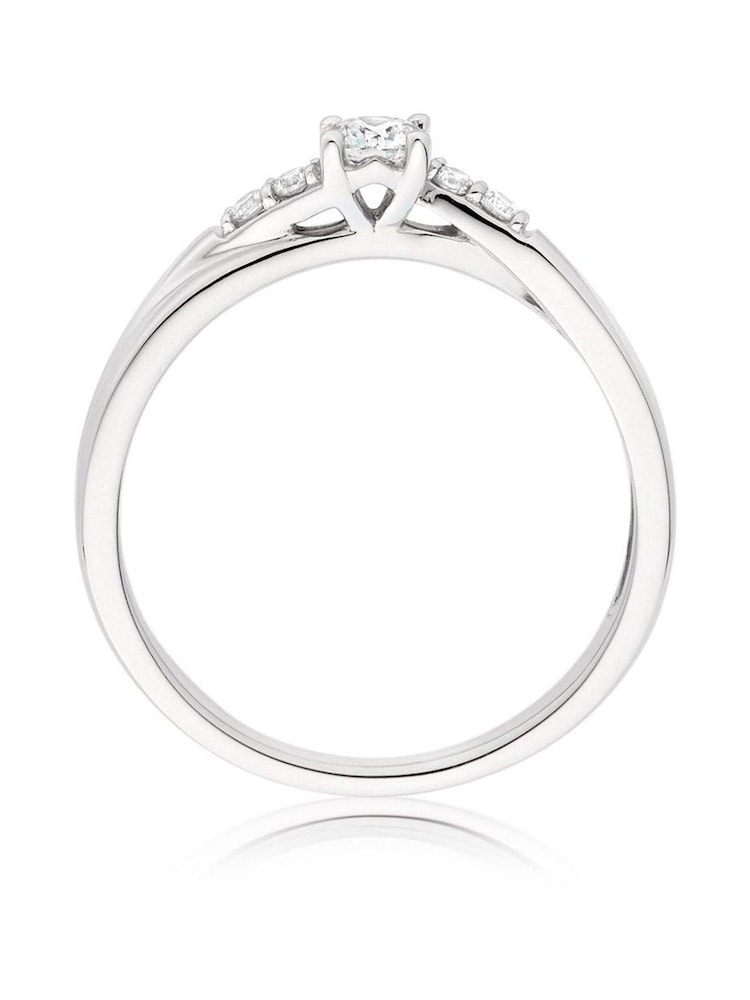 Beaverbrooks 9ct Diamond Solitaire Ring - Image 2 of 6