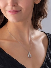 Beaverbrooks Sterling Silver Cubic Zirconia Heart Pendant - Image 3 of 3